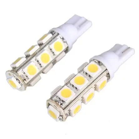 Nová Kolekce Parkovací žárovky T10 - 13 SMD LED bílé 6000°K (2 ks) - Amio