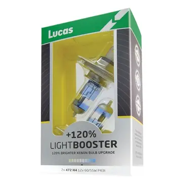 Nízká Cena Žárovky H7 Lucas Light Booster +120% (2 ks) - bílý osvit