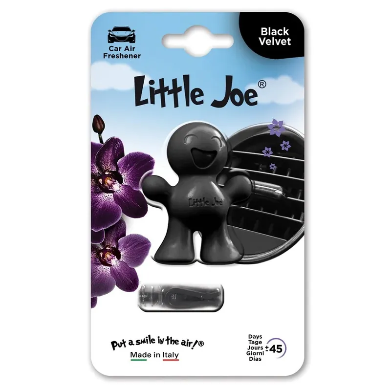 Vůně do auta panáček Little Joe s vůní Black Velvet, na mřížku ventilace Výhodná Nabídka