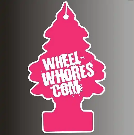 Přímo Od Výrobce Samolepka na auto Wheel-Whores.Com (80 x 50 mm) - stromeček