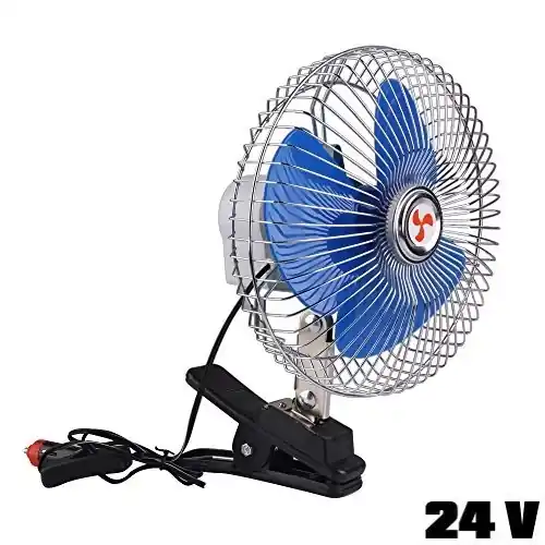 Ventilátor do auta 24V - kovový s klipsovým úchytem - CAR FAN 6" Nejprodávanější