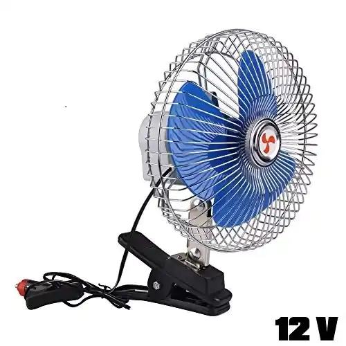 Ventilátor do auta 12V - kovový s klipsovým úchytem - CAR FAN 8" Novinka