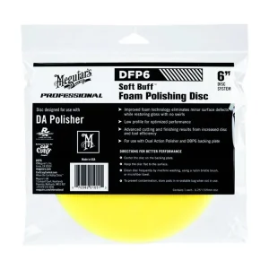Levný Meguiar‘s Soft Buff Foam Polishing Disc 6" - lešticí kotouč pro DA leštičku (střední), 6palcový