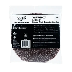Omezená Nabídka Meguiar‘s Rotary Wool Heavy Cutting Pad 7" / 175 mm - extra abrazivní vlněný leštící kotouč určený pro rotační leštičku, 7"