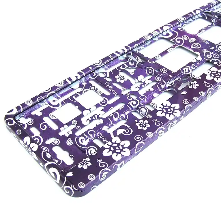 Oblíbený Podložka SPZ s hydrografickou fólií Purple Flowers