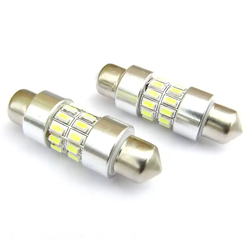 Autentický CAN-BUS sufitové žárovky s chladičem 24 SMD LED, 39 mm, bílé, osvit 360° - STUALARM