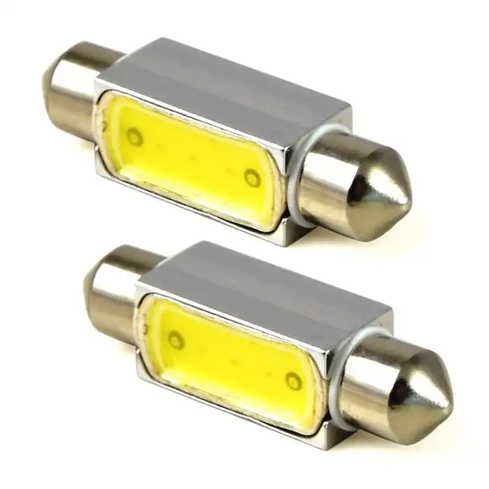 COB LED sufitová žárovka s chladičem - délka 39 mm - bílá (2 ks) - Vertex Omezená Nabídka