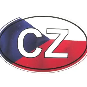 Samolepka na auto CZ s českou vlajkou Vysoce Kvalitní