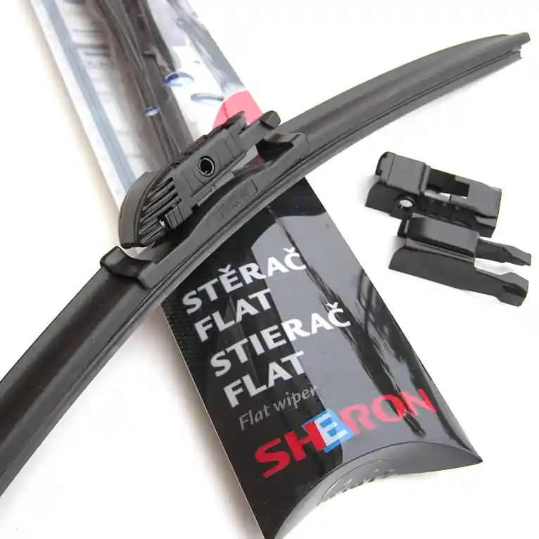 FLAT stěrač Sheron 350 mm - 14" s grafitovou gumou a adaptéry Pouze Dnes