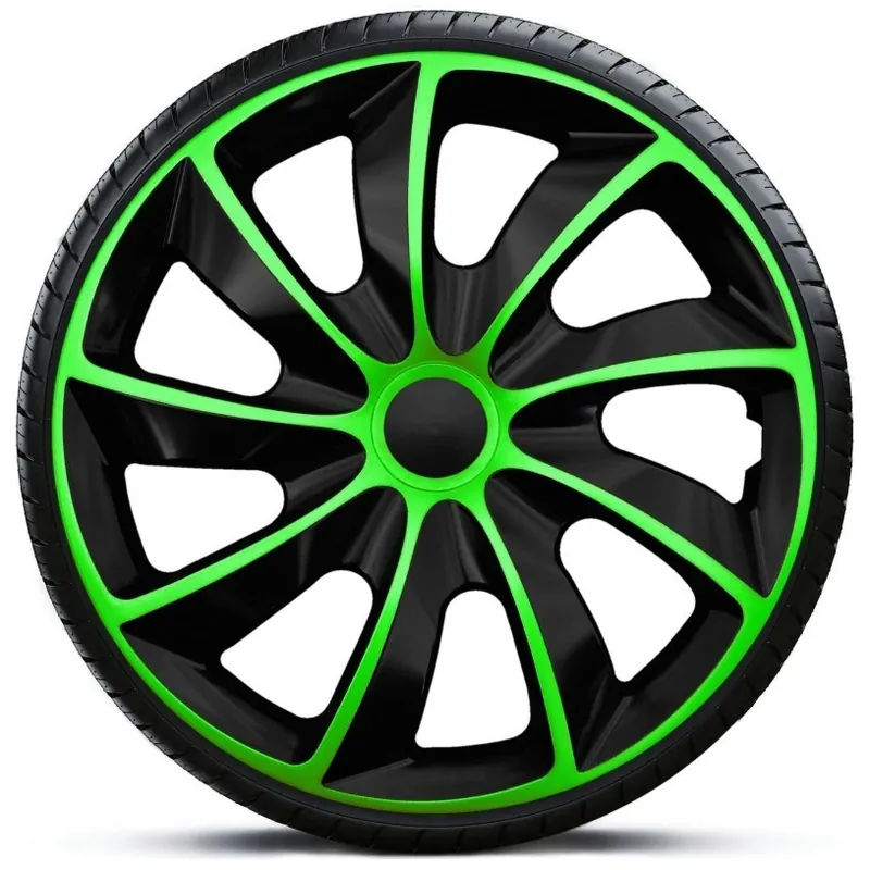 Aktuální Poklice na kola - kryty kol Quad Green 13" - sada 4 ks - NRM