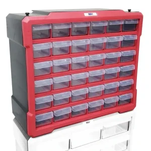 Organizér - skříňka plastová, 36 šuplíků, červená - MAGG 120296 Pouze Dnes