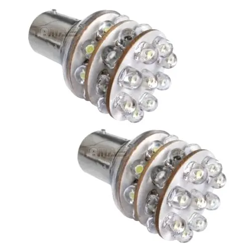 Horká Nabídka Diodové dvouvláknové žárovky BAY15D - 27 LED - červené (2 ks) - Jacky Auto Sport