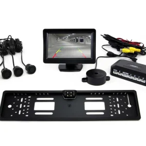 Jen Po Omezenou Doba Parkovací senzory s kamerou v SPZ a TFT displejem 4.3" XD-402, černé Plug & Play AMIO