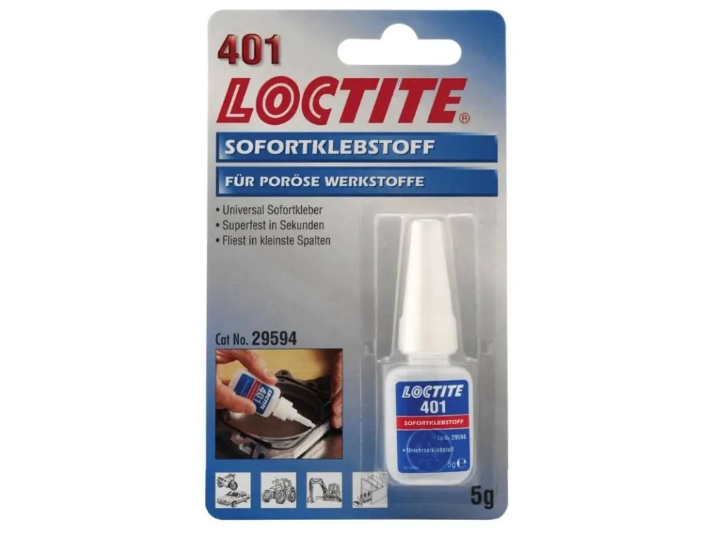 Časově Omezené Vteřinové lepidlo, univerzální, 5 g - Loctite 401