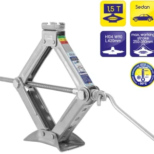 Nůžkový zvedák s klikou ALCA, nosnost 1500 kg Akce