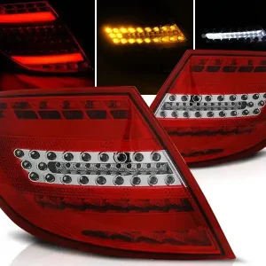 MERCEDES C-KLASA W204 07-10 SEDAN - zadní LED světla červeno bílá LED BAR Objednat Nyní