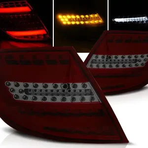 MERCEDES C-KLASA W204 07-10 SEDAN - zadní LED světla červeno kouřová LED BAR Originální