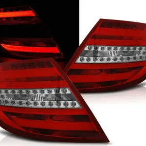 MERCEDES C-KLASA W204 07-10 SEDAN - zadní LED světla červeno bílá LED BAR Cenová Bomba