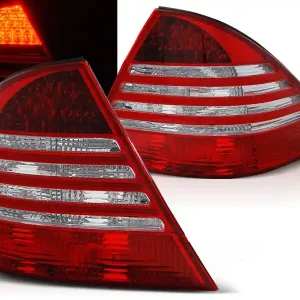 Hit Sezóny MERCEDES W220 S-KLASA 98-05 - zadní LED světla červeno bílá