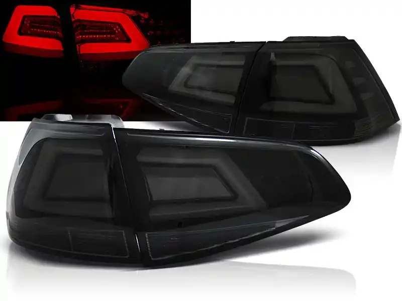 VW GOLF 7 13-17 HTB. - zadní LED světla kouřové LED BAR Finální Výprodej