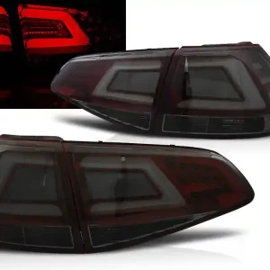 VW GOLF 7 13-17 HTB. - zadní LED světla červeno kouřové LED BAR Rychlé Dodání