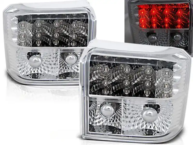 Vysoce Kvalitní VW T4 90-03 - zadní LED světla chrom