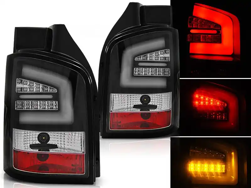 VW T5 03-09 - zadní LED světla černá LED BAR Tovární Cena