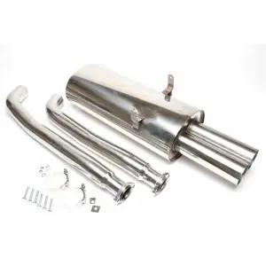 Výprodej TA Technix sportovní nerezový catback výfuk - BMW 3 E36 325i / 328i kromě Compact, 2x 76 mm rovná nerezová koncovka bez pertlu