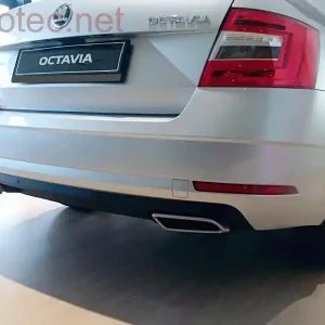 Škoda Octavia III./ Facelift - Atrapa výfuku- ABS Alu Brush Časově Omezené