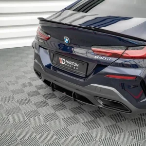 BMW řada 8 Gran Coupe/G16, "Street Pro" difuzor zadního nárazníku, plast ABS bez povrchové úpravy, Maxton design Bezpečná Platba