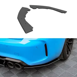 Hit Sezóny BMW řada M2 F87, "Street Pro" boční difuzory pod zadní nárazník s křidélky, plast ABS bez povrchové úpravy, s červenou linkou, Maxton design