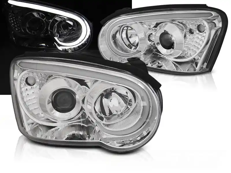 Akční Cena SUBARU IMPREZA II GD 03-05 - přední chrom světla TUBE LIGHT