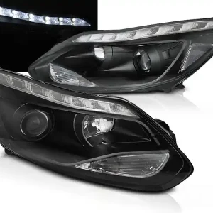 Dokud Zásoby Vydrží FORD FOCUS MK3 11-14 - přední černá světla s LED svícením