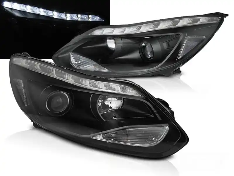 Dokud Zásoby Vydrží FORD FOCUS MK3 11-14 - přední černá světla s LED svícením