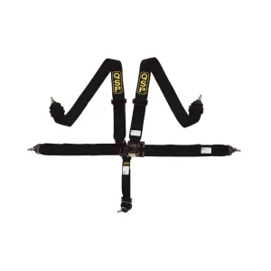 Značkový QSP SFI sportovní 5 bodový pás - styl Nascar černý FIXED