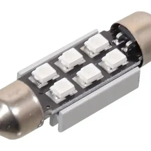 Super Cena LED žárovka 6 SMD LED 12V suf. SV8.5 38mm s rezistorem CAN-BUS modrá