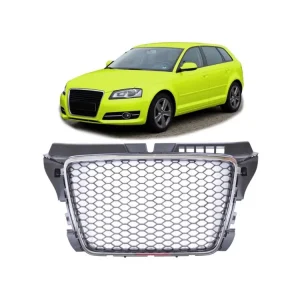 Přední maska AUDI A3 (8P) Sportback Hatchback Convertible Facelift 2008-2012 W/O PDC, chrom černá Pouze Dnes