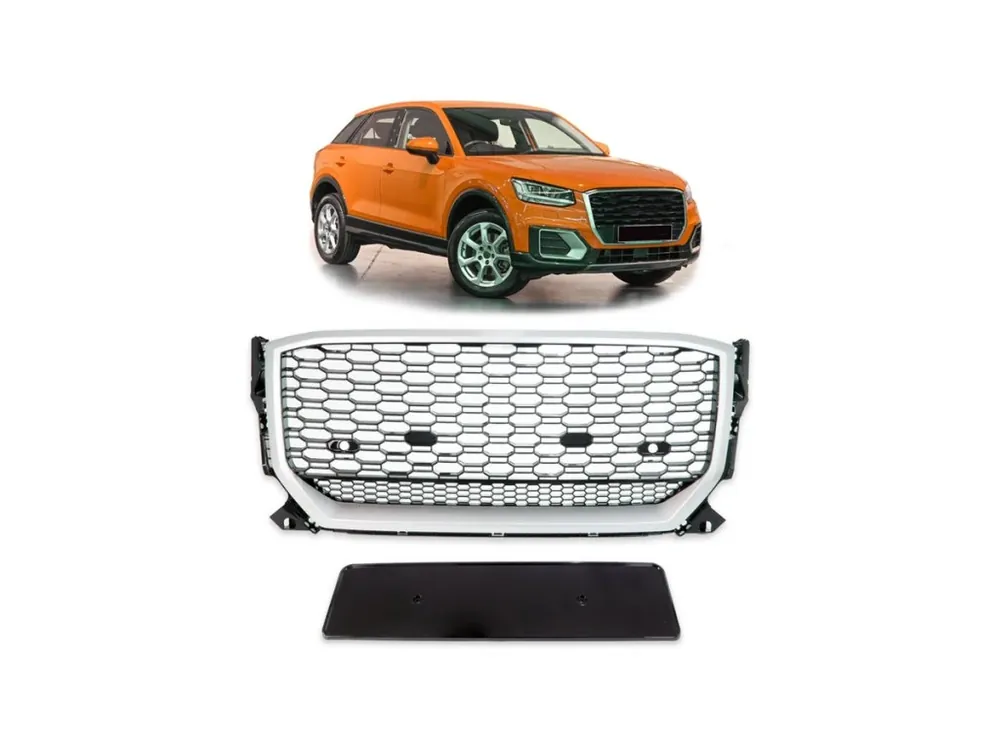 Přední maska AUDI Q2 (GA) Pre-Facelift 2016-2020 leská černá/stříbrná Horká Nabídka