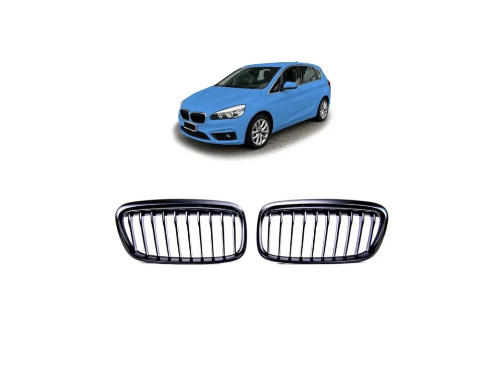Přední maska, ledvinky BMW 2 (F45) Active Tourer Pre-Facelift 2014-2018 Single Line, matná černá Jen Po Omezenou Doba
