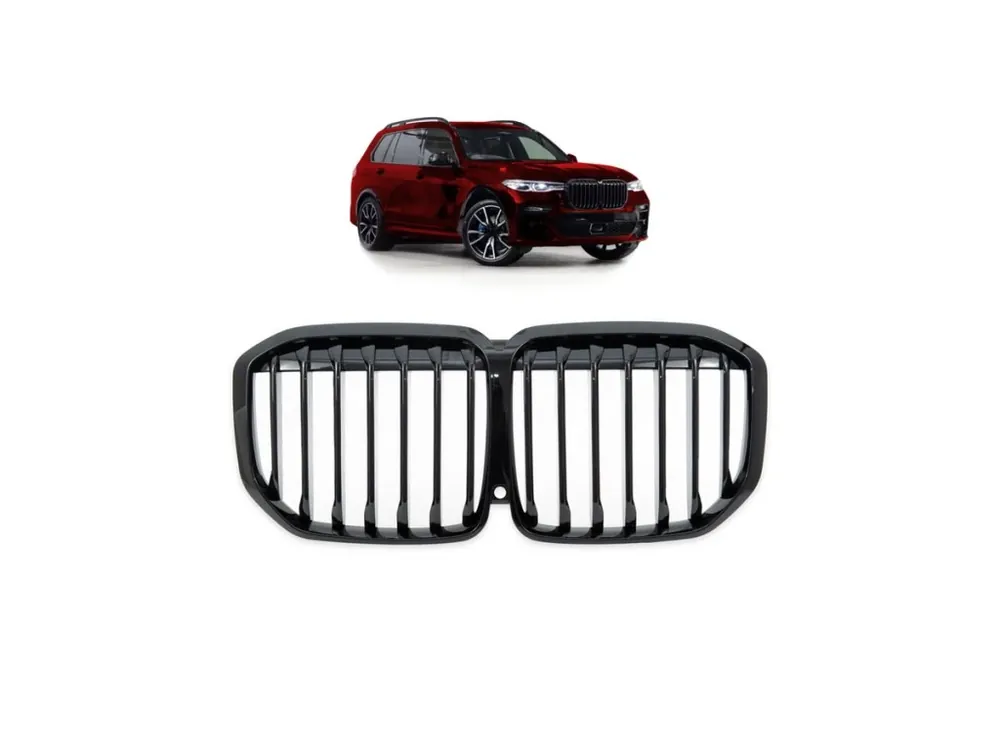 Vrácení Zdarma Přední maska, ledvinky BMW X7 (G07) Pre-Facelift 2019- Single Line, leská černá