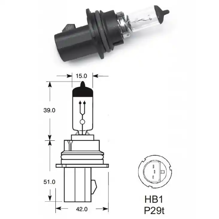 Aktuální Žárovka Elta HB1 EL9004 65/45W P29t (1 ks)