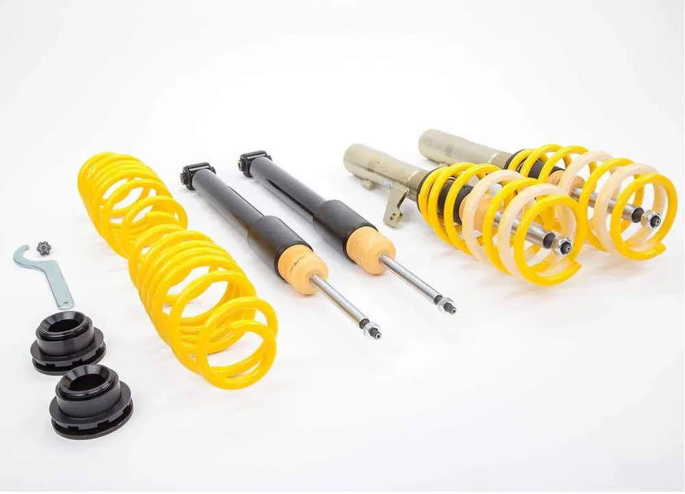 Ověřený Výškově stavitelný podvozek ST Suspensions ST XA se stavitelnou tuhostí pro Volkswagen Jetta III 1K2 max zatížení PN 1106 - 1170 kg s prům. uchycení př. tl. 55 mm