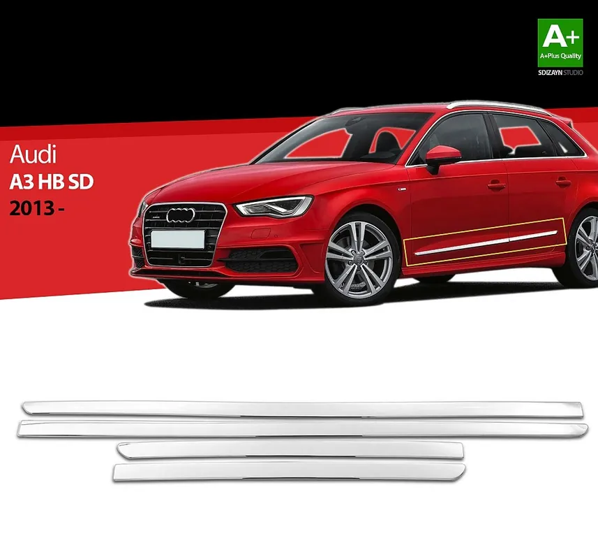 Autentický Nerez lišty dveří Audi A3 8V 5dvéř.