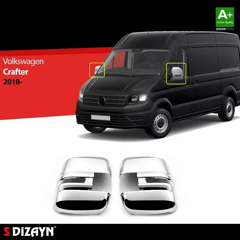 Chromové kryty zrcátek Volkswagen Crafter II Značkový