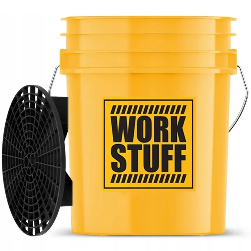 Cenová Bomba Kbelík s ochrannou vložkou WORK STUFF Wash Bucket + Grit Guard, 20 litrů, žlutý