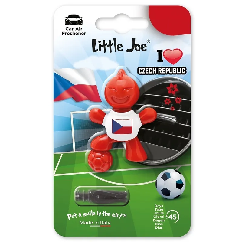 Vůně do auta panáček Little Joe SPORT fotbal s českou vlajkou, na mřížku ventilace Akční Nabídka