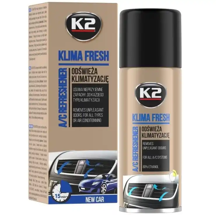Čistič a dezinfekce klimatizace K2 KLIMA FRESH NEW CAR, 150 ml Vrácení Zdarma