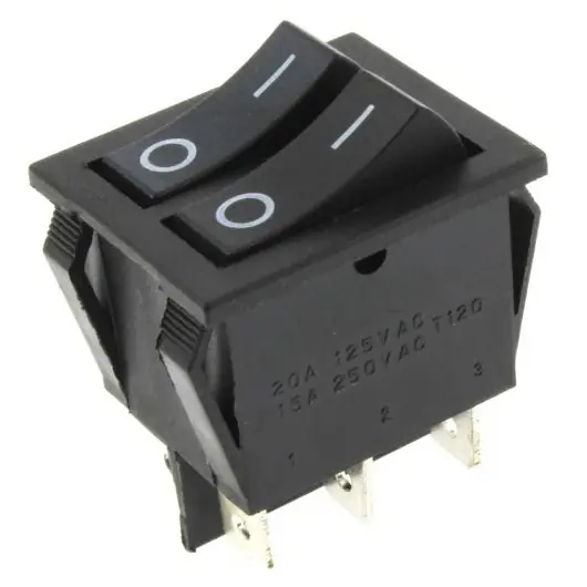 Přepínač kolébkový 2x ON-ON 1 pol. 250V/15A Akce