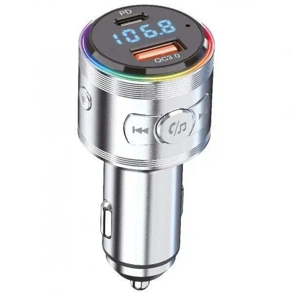 Výhodná Nabídka FM transmitter bluetooth 5.3 s funkcí nabíječky 3.0A USB-A + USB-C WINNER GROUP